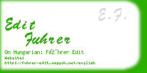 edit fuhrer business card